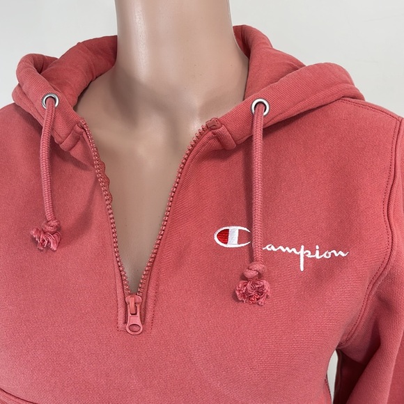 Champion Men’s Manorak Dusty Red Brick With Front Pouch Pocket Hoodie - Picture 2 of 16